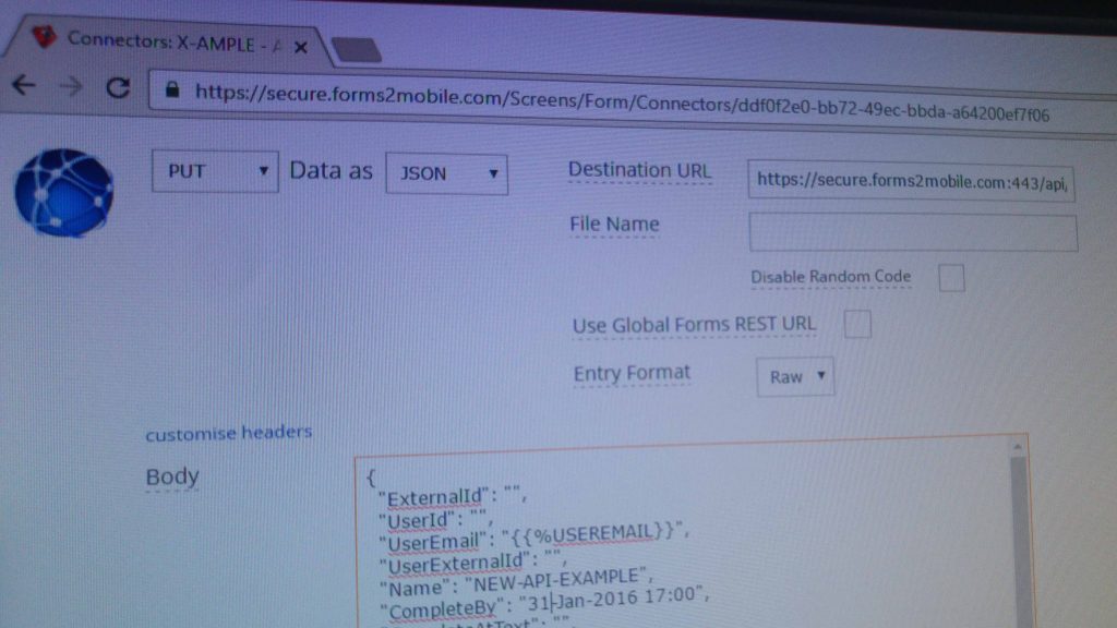 new rest connector for forms on our mobile data collection form builder on forms2